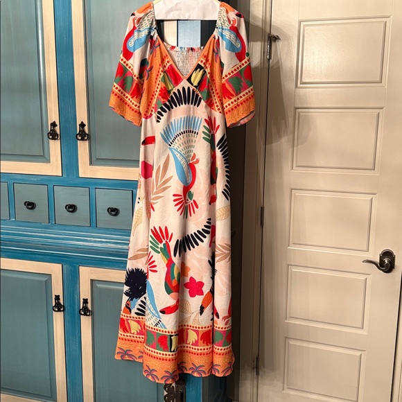 unbranded Dresses & Skirts - FARM Rio look alike Tropical Print Maxi Dress